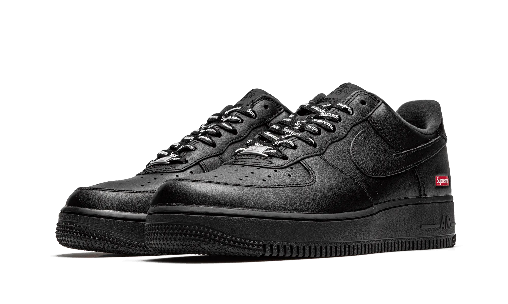 urban running shoes pre - race running Air Force 1 Low Black Supreme