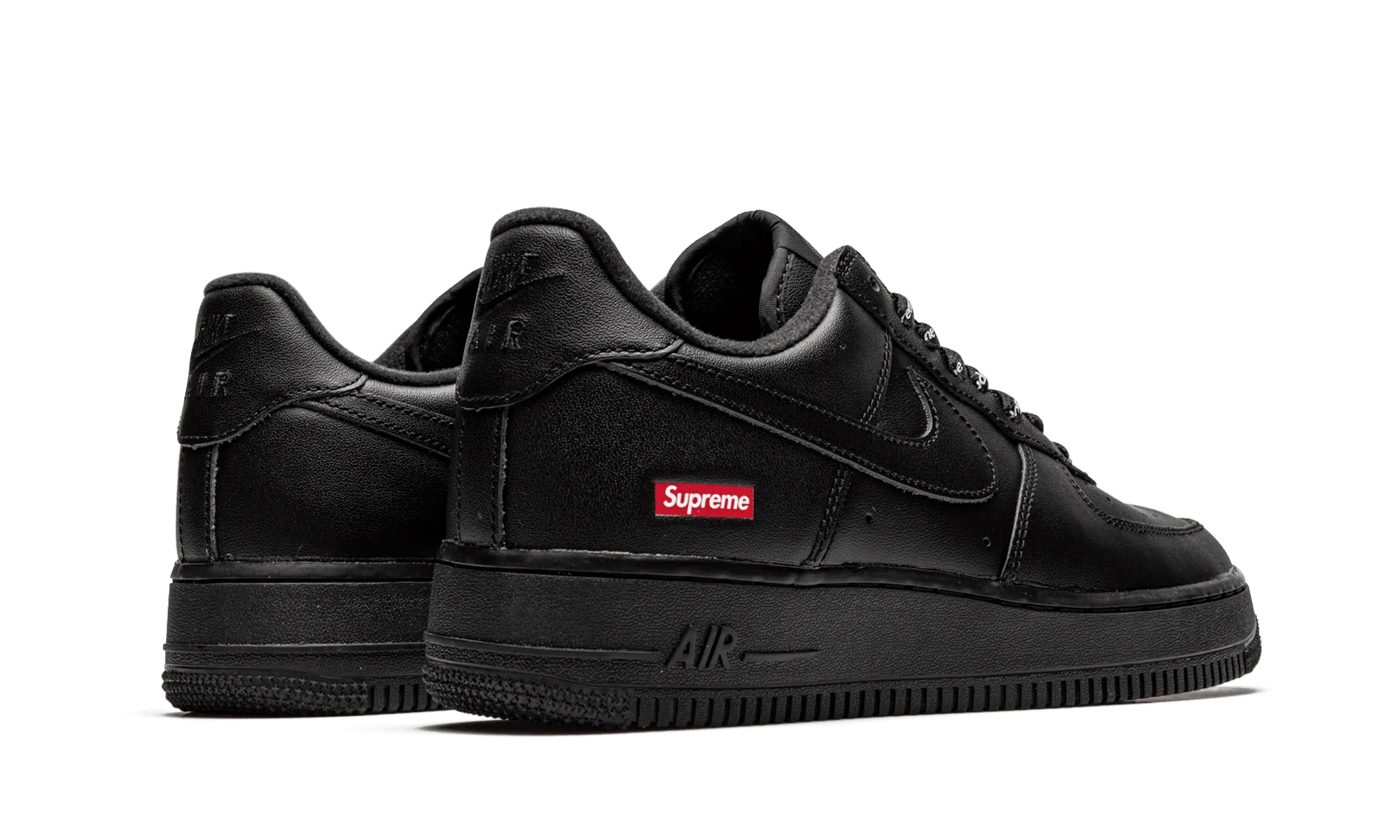 Air Force 1 Low Black Supreme perforated upper running shoes morning running footwear