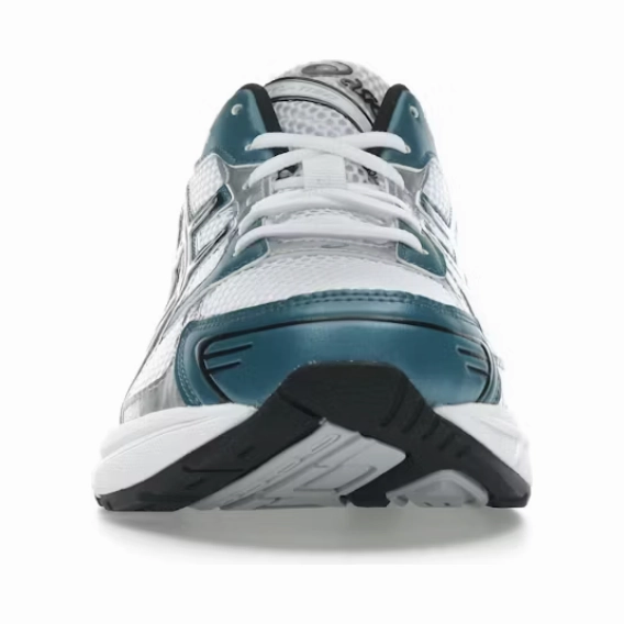 ASICS Gel-1130 White Restful Teal running in dusty tracks shoes