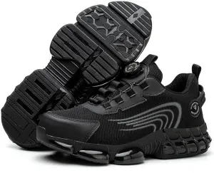 Steel Toe Cap Trainers for Men Anti-Smashing and Anti-Puncture Labor Insurance Shoes Lightweight Breathable Shock-Absorbing Industrial Construction Shoes 11 US