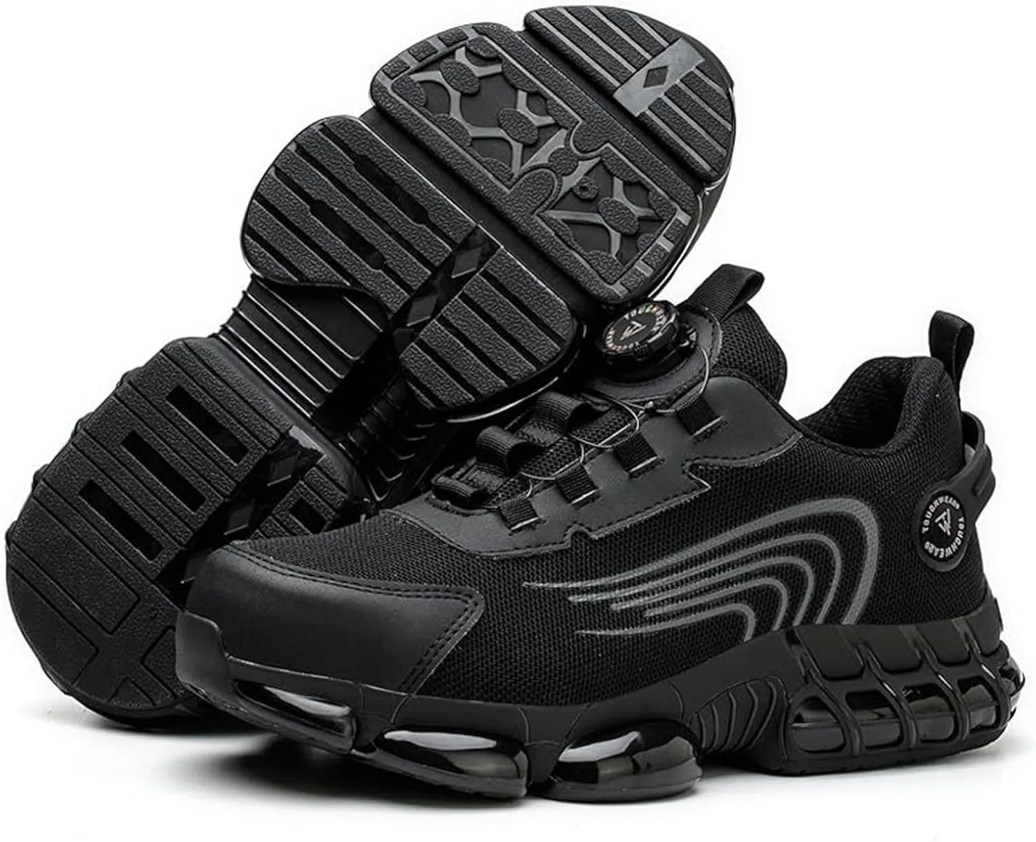 Steel Toe Cap Trainers for Men Anti-Smashing and Anti-Puncture Labor Insurance Shoes Lightweight Breathable Shock-Absorbing Industrial Construction Shoes 11 US