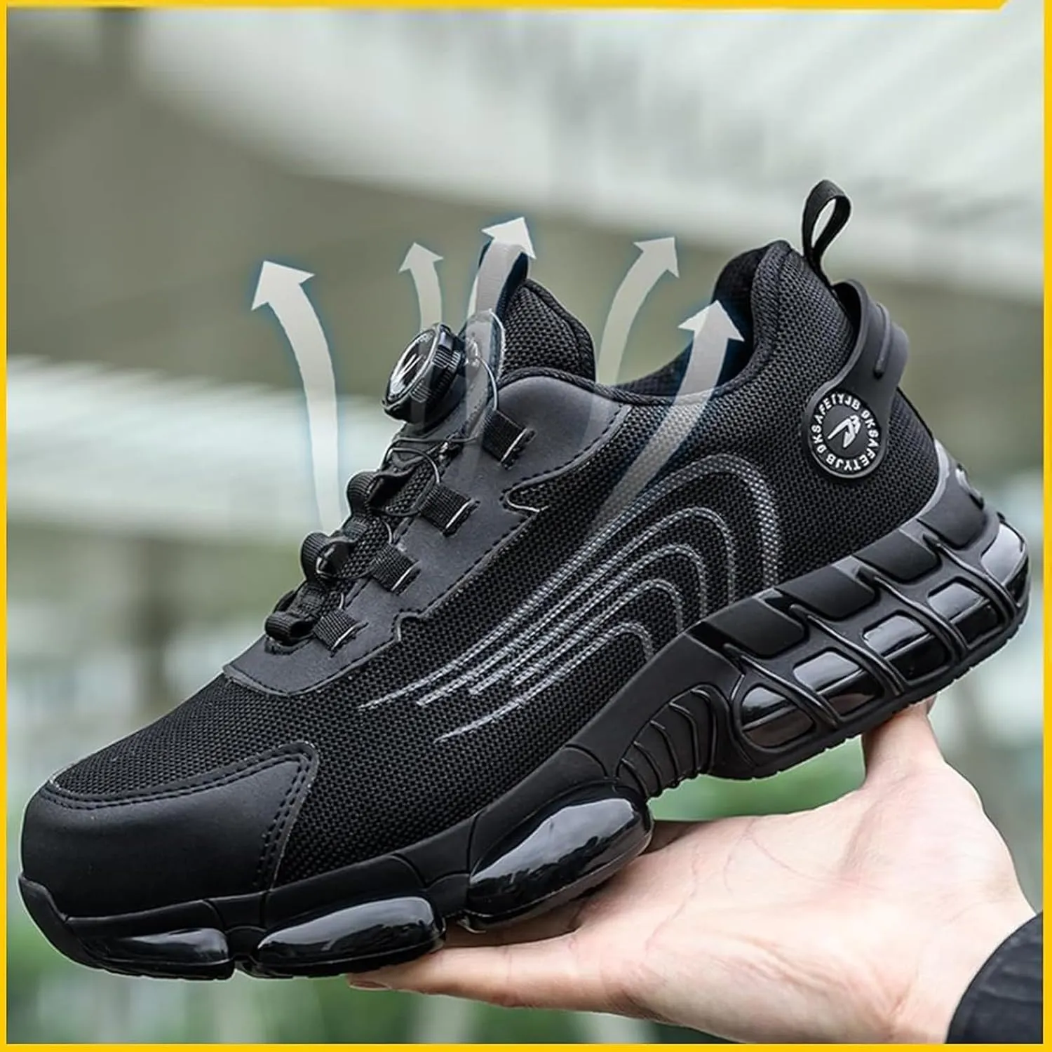 Steel Toe Cap Trainers for Men Anti-Smashing and Anti-Puncture Labor Insurance Shoes Lightweight Breathable Shock-Absorbing Industrial Construction Shoes 11 US