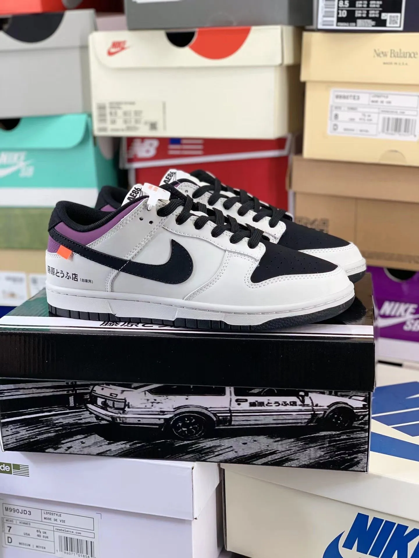 Nike Dunk Low Initial D Toyota AE86 Minimalist Layered Design