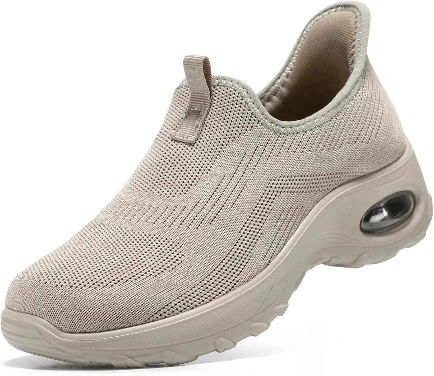 STQ Walking Shoes Women Slip On Sneakers Air Cushion Comfortable Breathable Lightweight Mesh Shoes Shock Absorbing Design Ideal for Plantar Fasciitis All Day Standing
