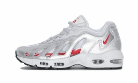 Adjustable Strap Sturdy Heel Nike Air Max 96 Metallic Silver Supreme