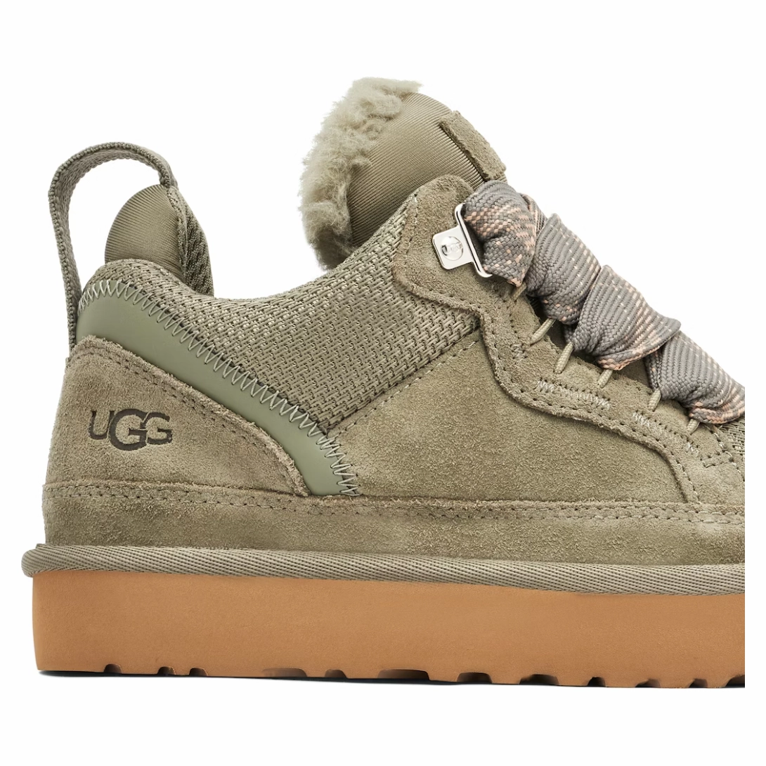 UGG LOWMEL MOSS GREEN WOMENS Edgy Lift Lace trim
