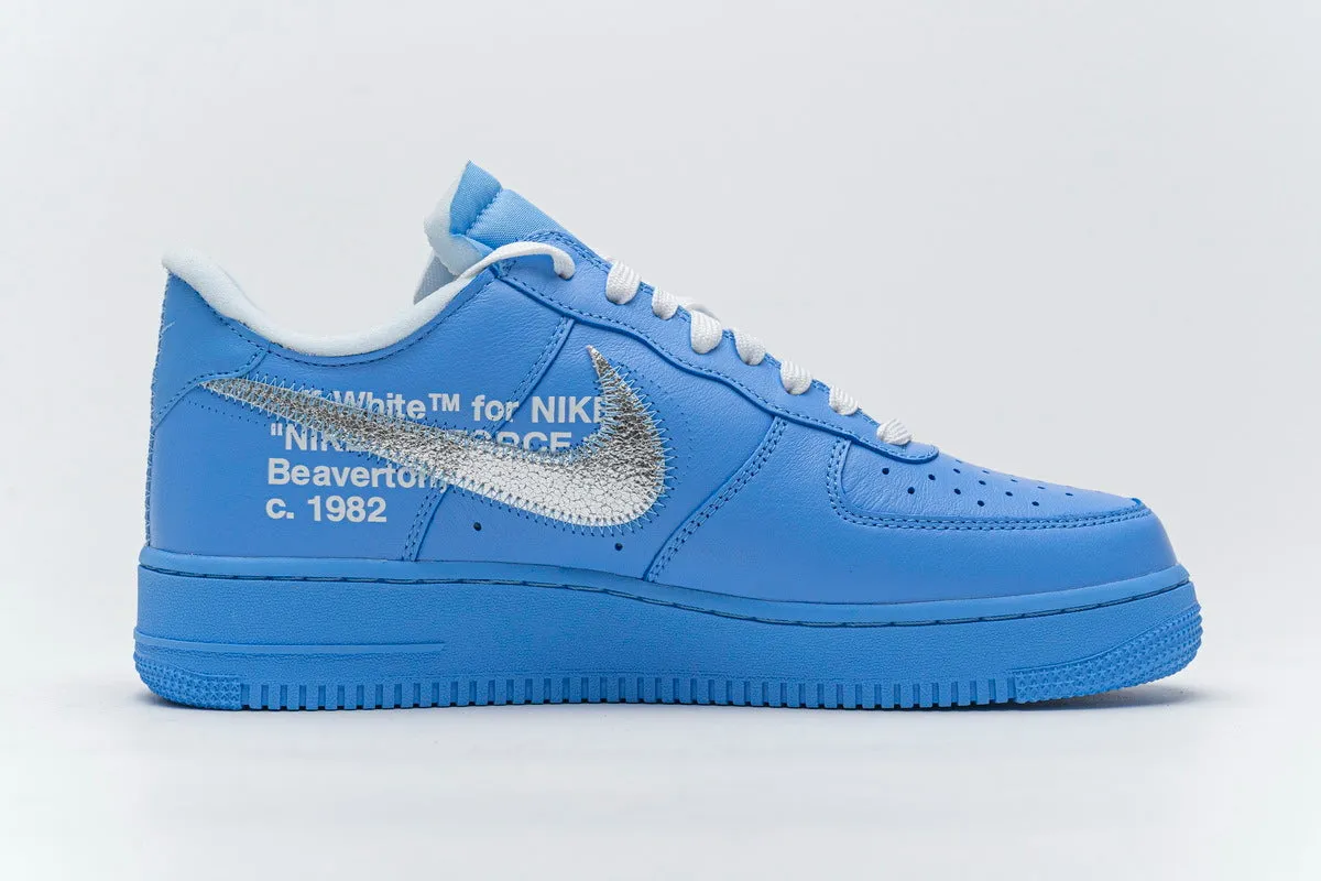 Running Friendly Ergonomic Fit Air Force 1 Low Off-White MCA University Blue
