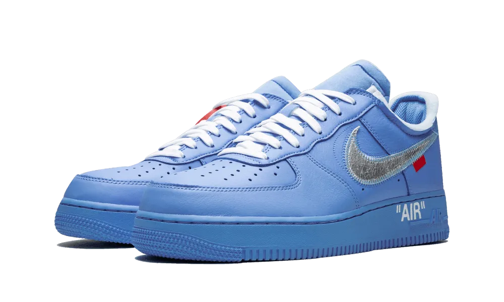 reinforced - toe - area shoes Non - Slip Air Force 1 Low Off-White MCA University Blue