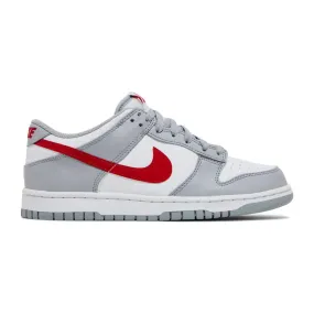 Nike Dunk Low White Grey Red (GS) Enhanced Stability