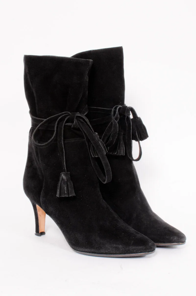 SUEDE TASSEL BOOTIES