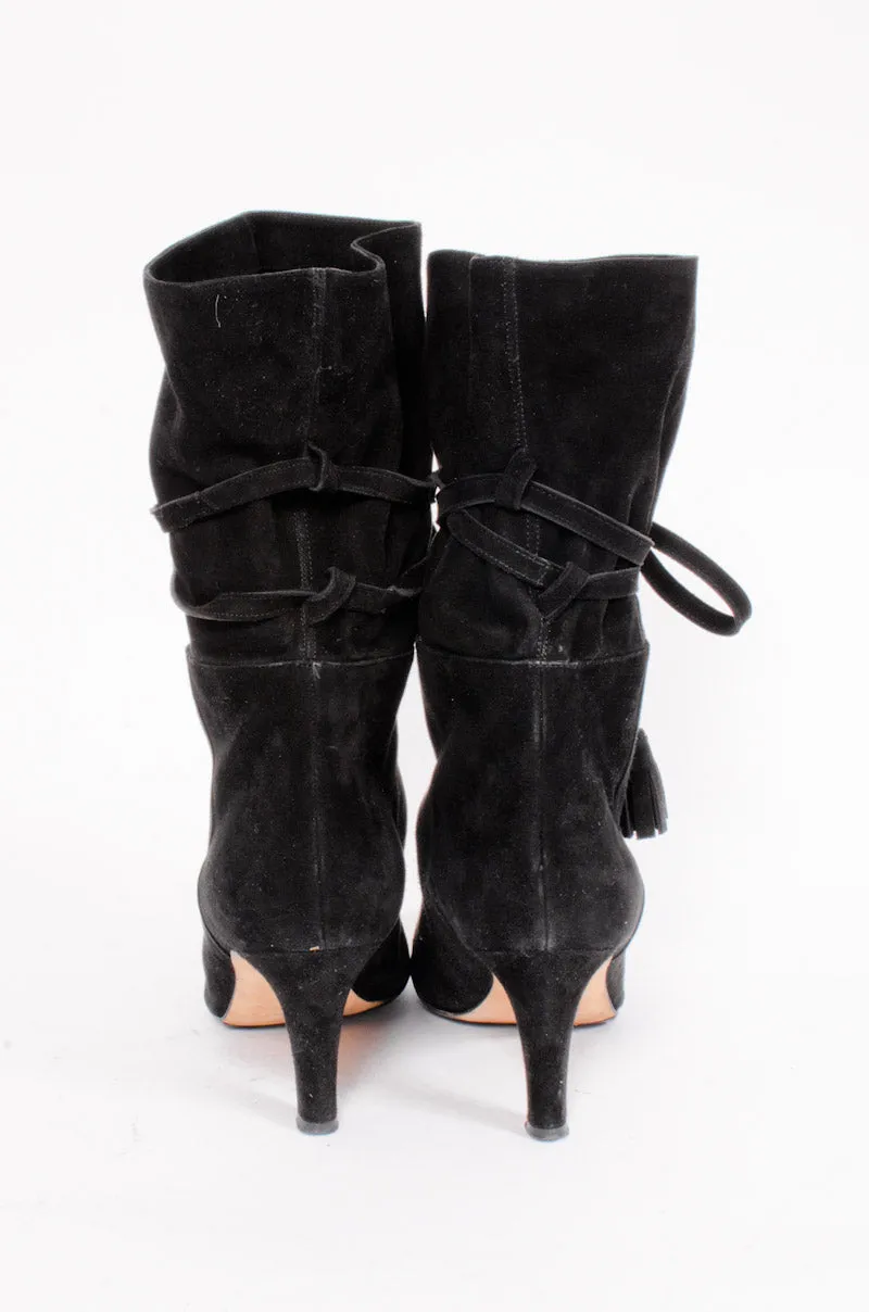 SUEDE TASSEL BOOTIES
