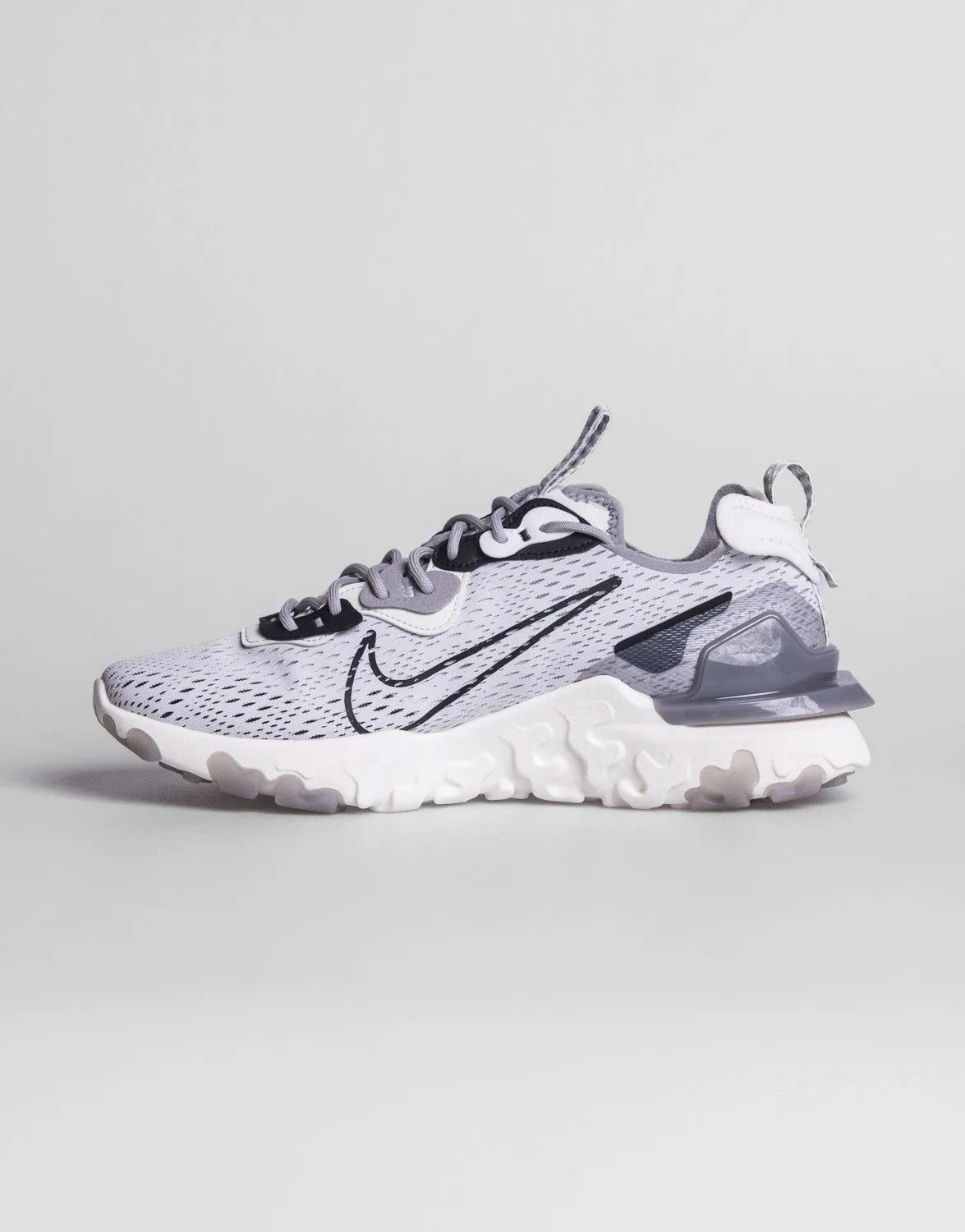 Nike React Vision Vast Grey/ Black-Sail-White Fast Track Non Slip Lacing