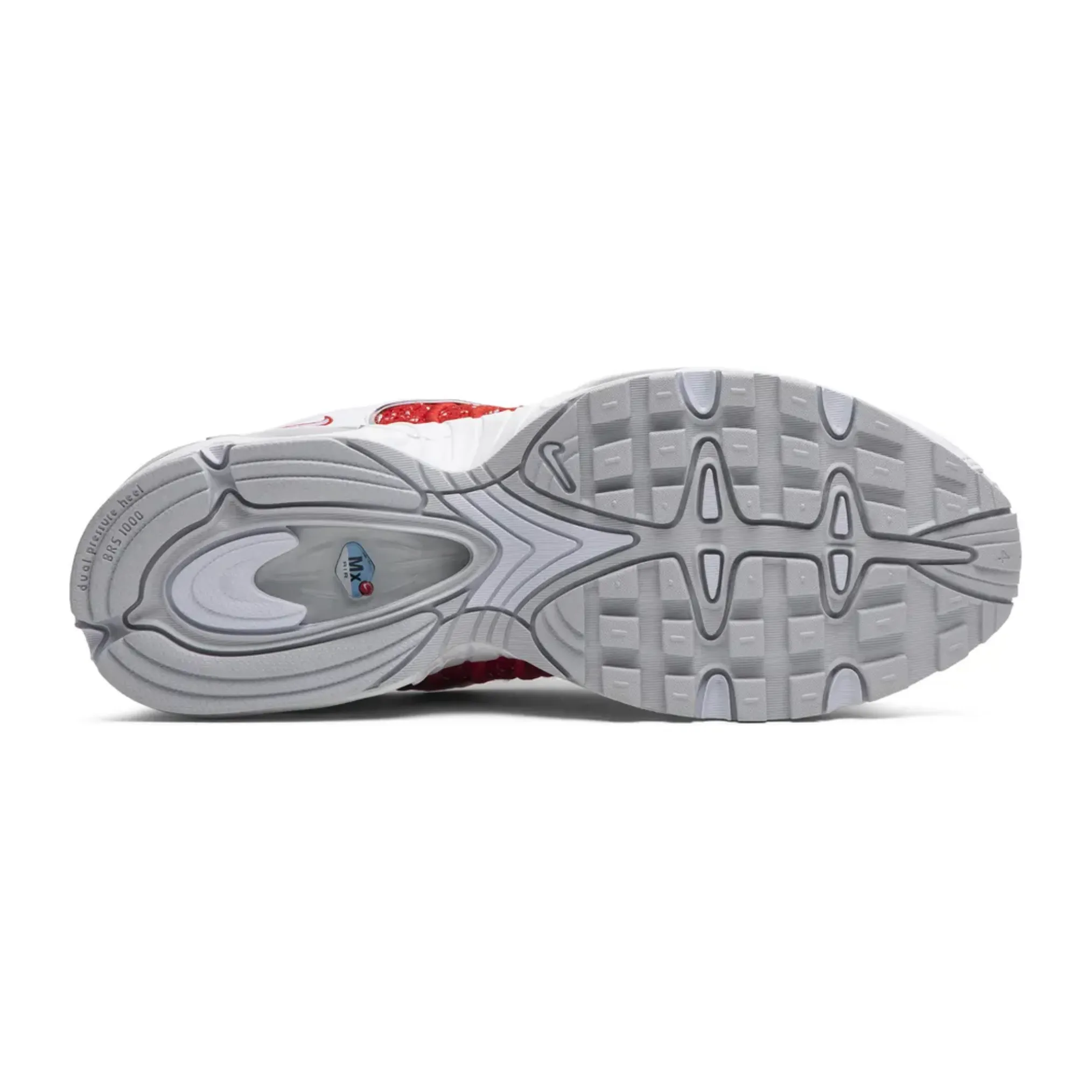 relay running running in a lava field area shoes Supreme x Nike Air Tailwind IV