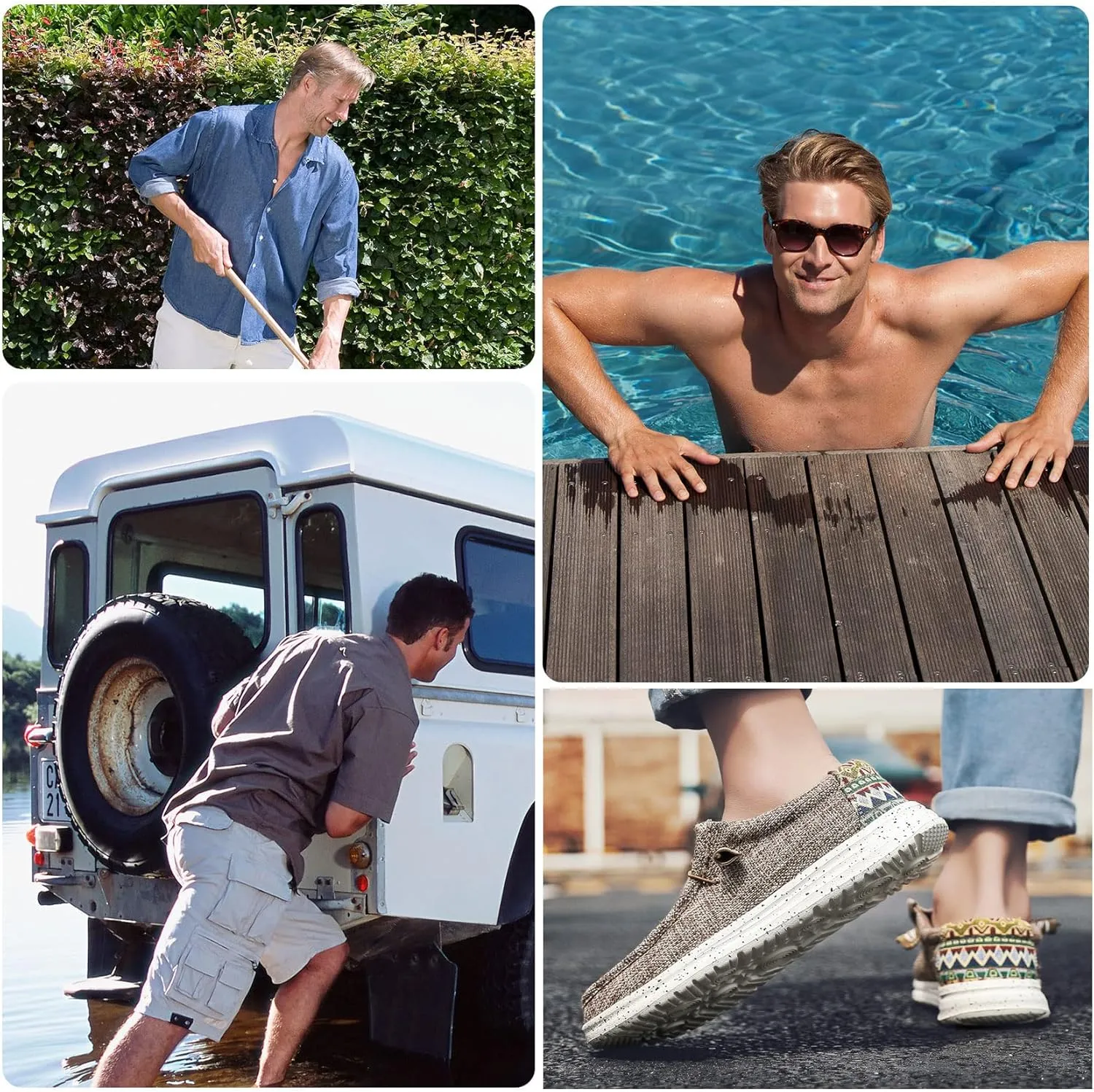 Sursell Men's Breathable Shock Absorbing Fashion Loafers,Classic Casual Comfortable Canvas Slip on Boat Walking Shoe