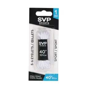 SVP Sports - 40in Shoelace (Oval) (ST88 OVAL-WHT-40)
