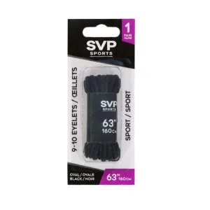 SVP Sports - 63in Shoelace (Oval) (ST88 OVAL-BLK-63)
