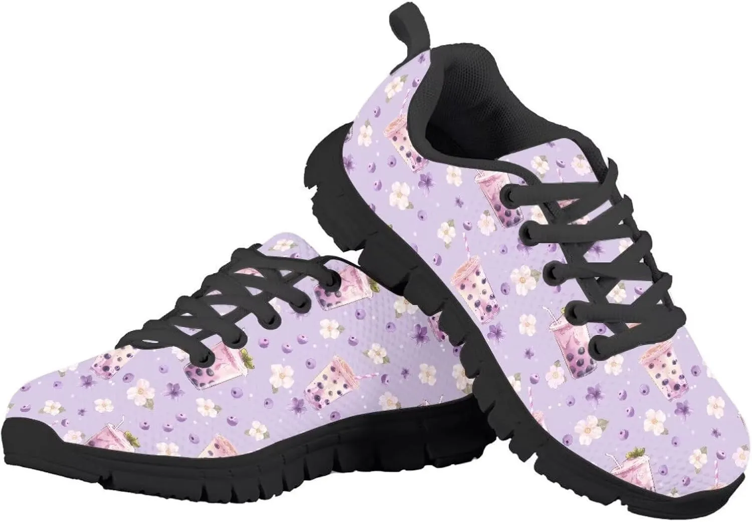 SYtrade Kids Casual Running Sports Shoes for Girls Black Sole Walking Lightweight Gym Sneaker