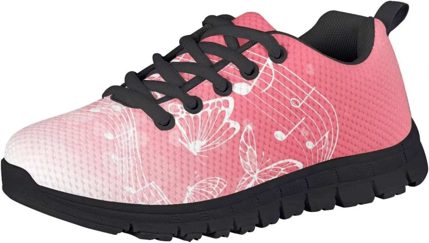 SYtrade Kids Casual Running Sports Shoes for Girls Black Sole Walking Lightweight Gym Sneaker