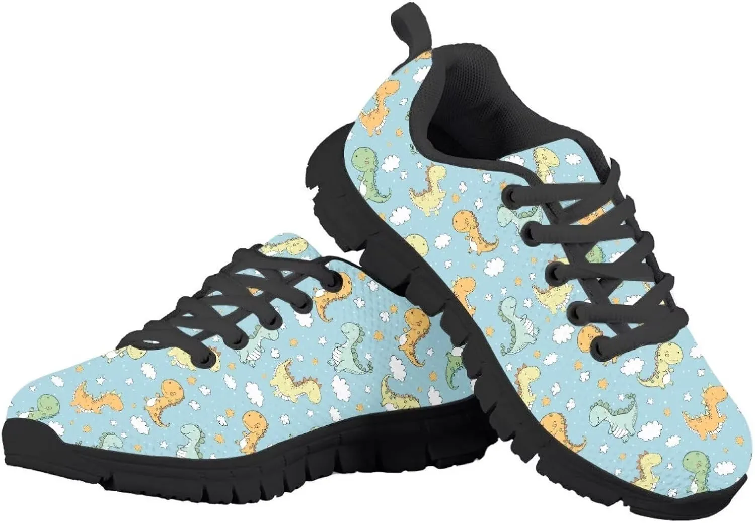 SYtrade Kids Casual Running Sports Shoes for Girls Black Sole Walking Lightweight Gym Sneaker