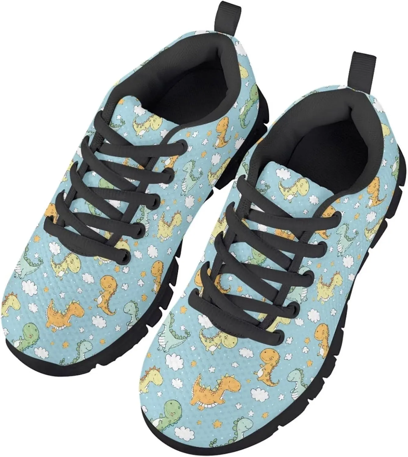 SYtrade Kids Casual Running Sports Shoes for Girls Black Sole Walking Lightweight Gym Sneaker