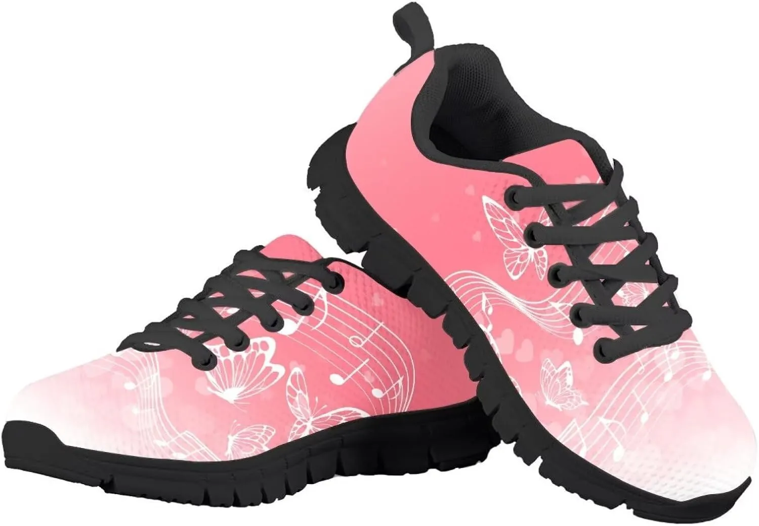SYtrade Kids Casual Running Sports Shoes for Girls Black Sole Walking Lightweight Gym Sneaker