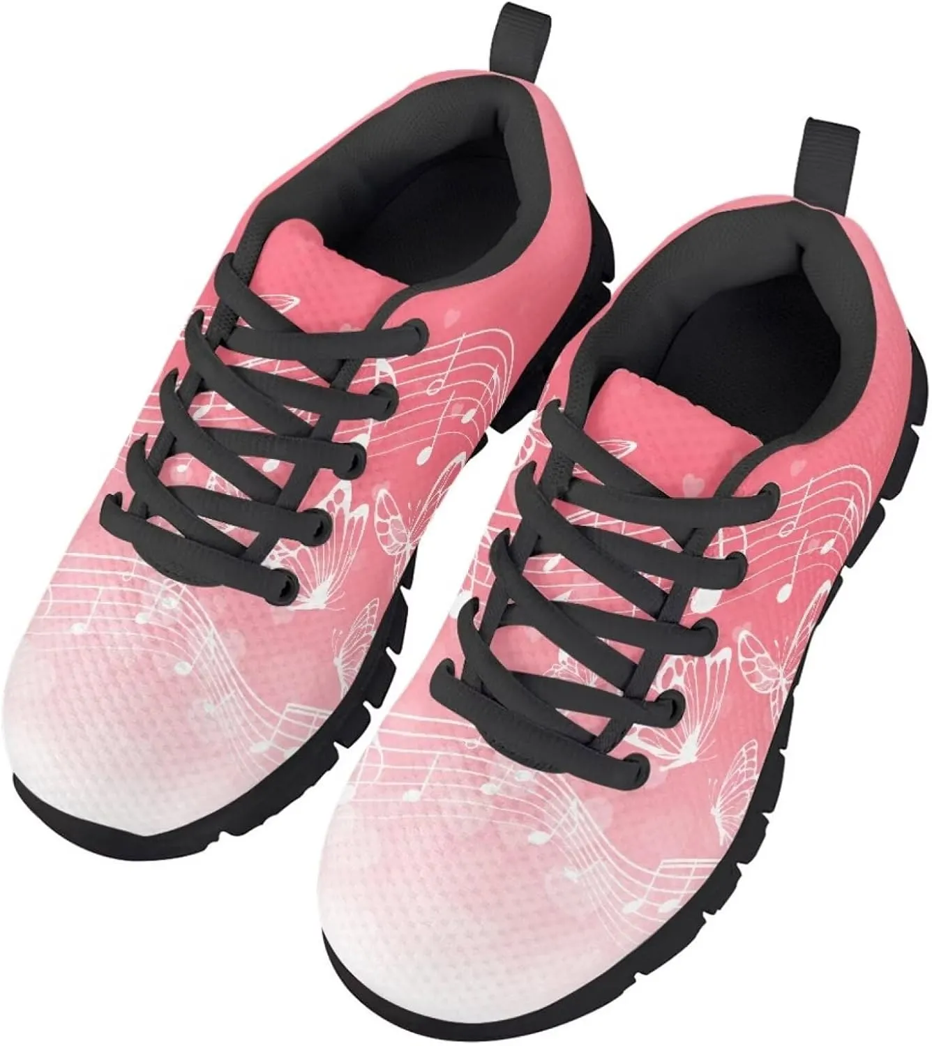 SYtrade Kids Casual Running Sports Shoes for Girls Black Sole Walking Lightweight Gym Sneaker