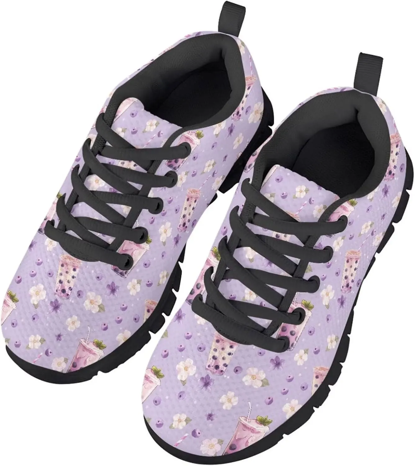SYtrade Kids Casual Running Sports Shoes for Girls Black Sole Walking Lightweight Gym Sneaker