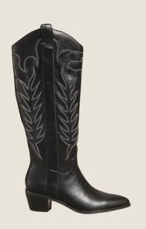 Tabitha Black Western Boots