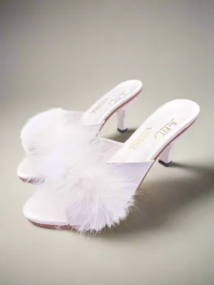 The Kit Vintage 1950's Style Marabou Feather Heel