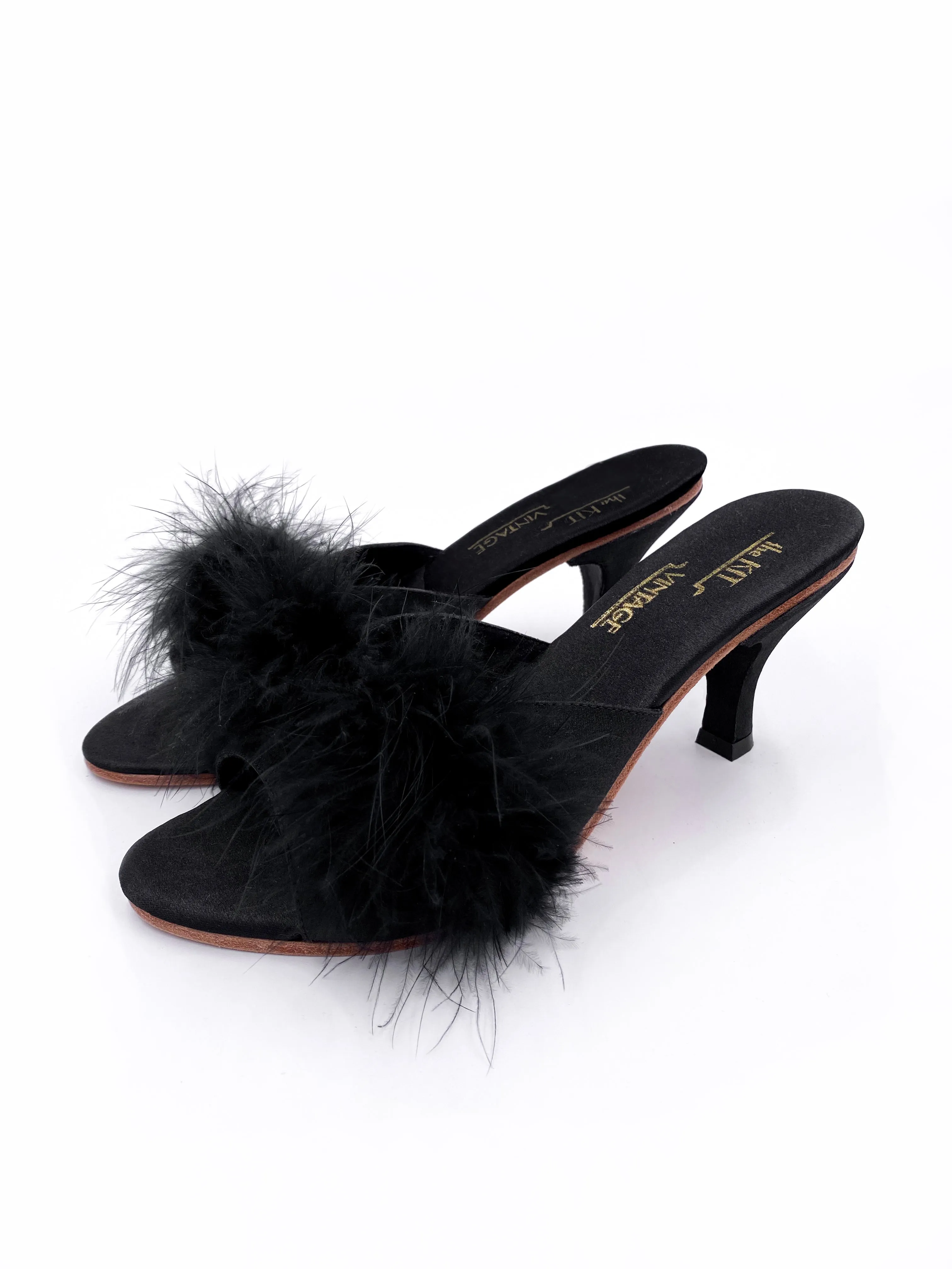 The Kit Vintage 1950's Style Marabou Feather Heel