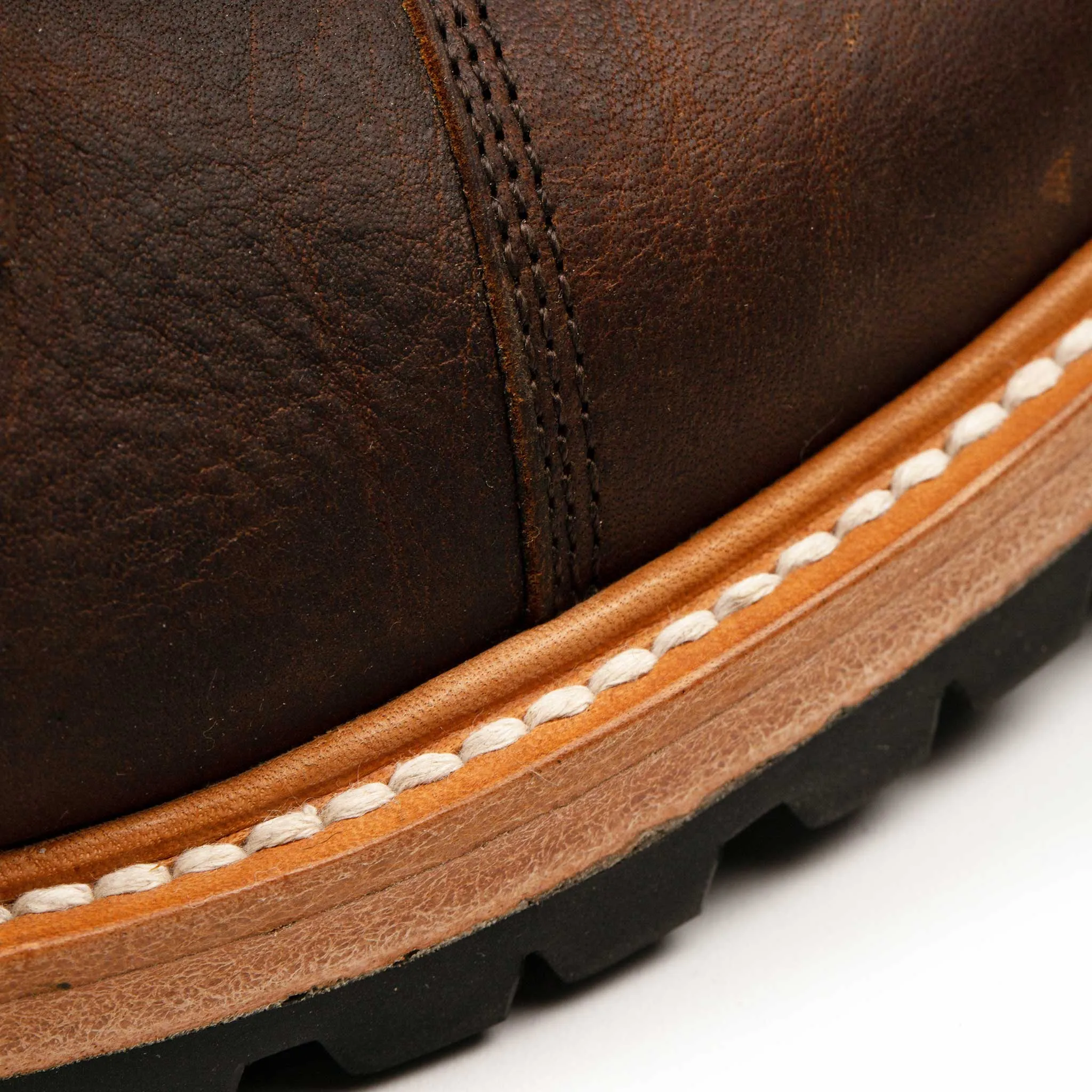 The Moto Boot in Chocolate Pebble Grain