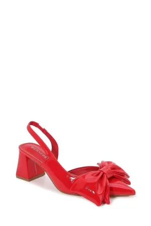The Ruby Red Slippers: Red Bow Slingback Heel