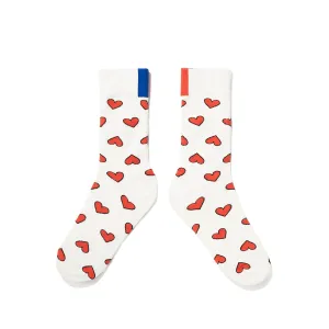 The Women's Multi Heart Dress Sock - Cream