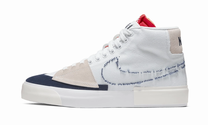 Nike Blazer SB Mid Edge Hack Pack White Tension Balanced Lacing Non Slip Heel