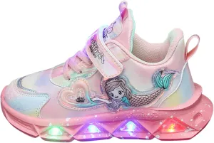 Toddler Sports Shoes Girls Princess LED Breathable Lightweight Kids Shoes