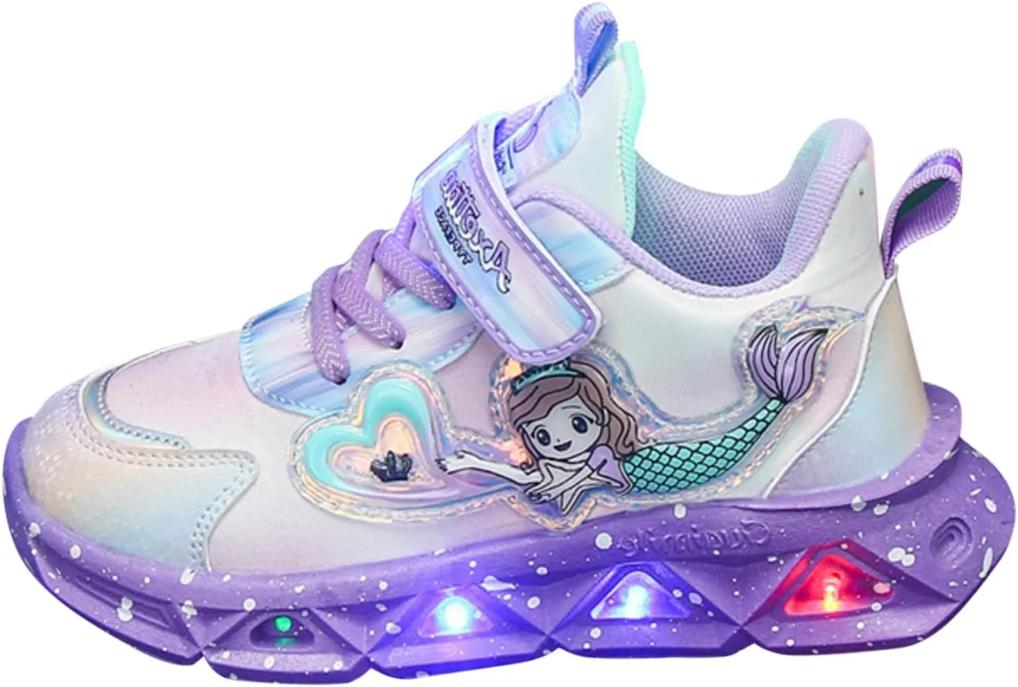 Toddler Sports Shoes Girls Princess LED Breathable Lightweight Kids Shoes