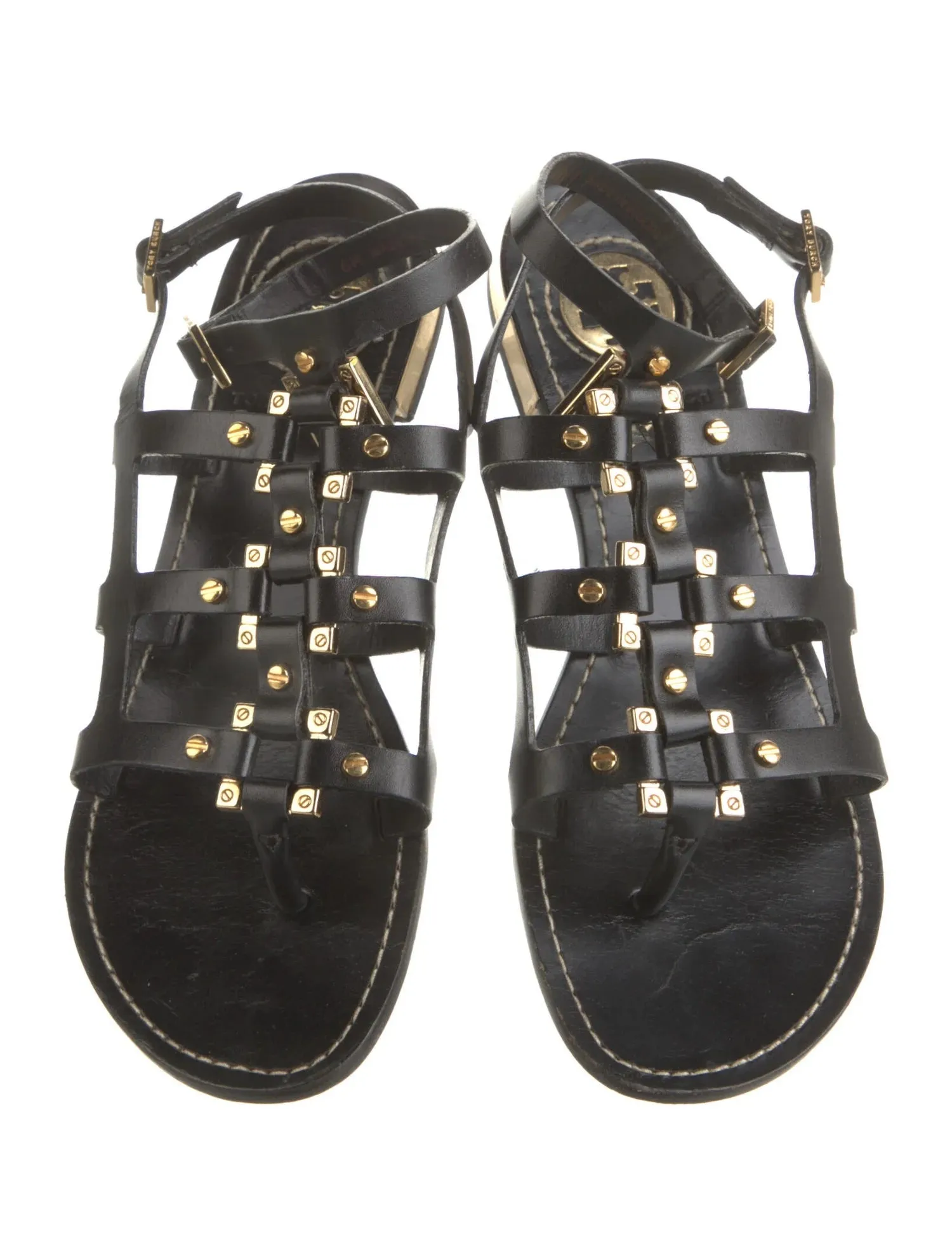 TORY BURCH LEATHER GLADIATOR SANDALS