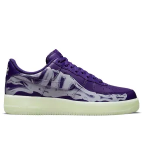 calf - support running shoes Nike Air Force 1 Low '07 QS Purple Skeleton Halloween (2021)