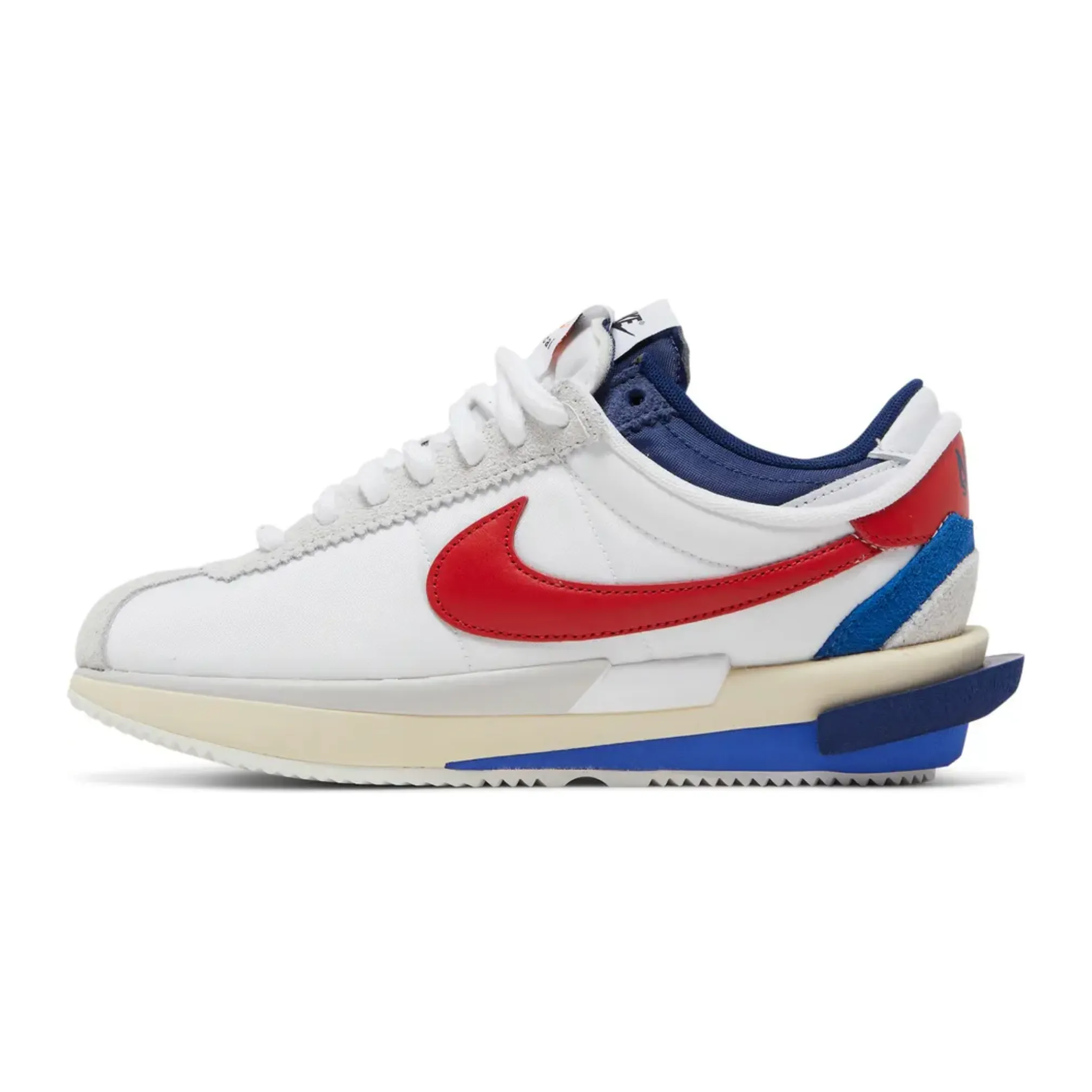 Nike Zoom Cortez SP sacai White University Red Blue Motion Boost cross - fit