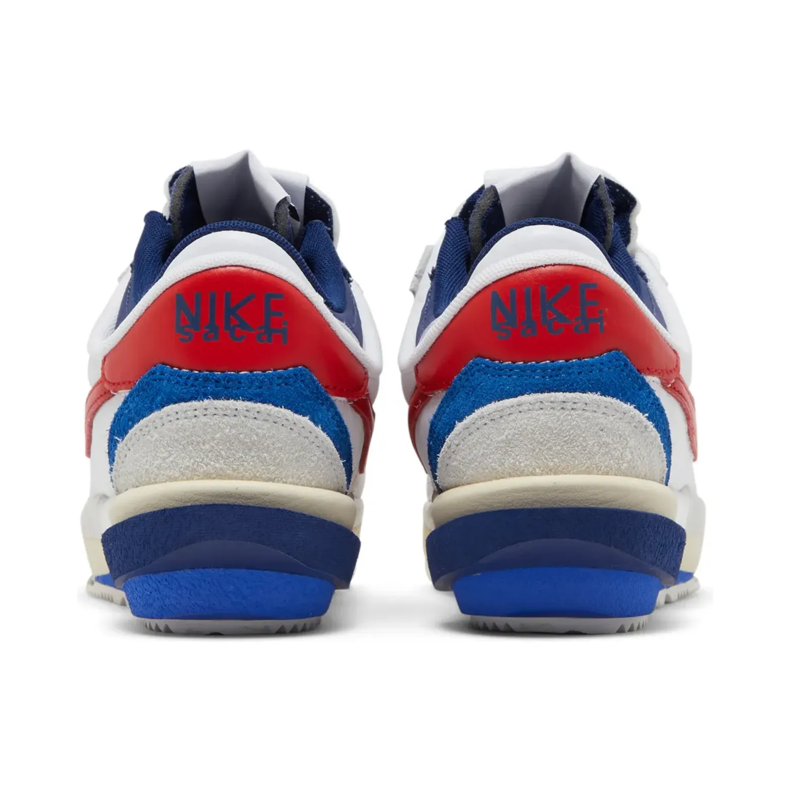 Nike Zoom Cortez SP sacai White University Red Blue ground contact