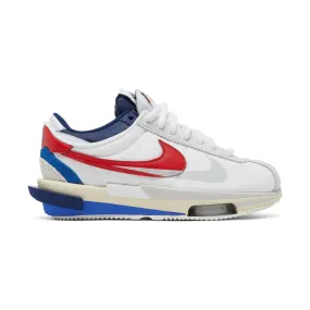 Nike Zoom Cortez SP sacai White University Red Blue logo - engraved shoes
