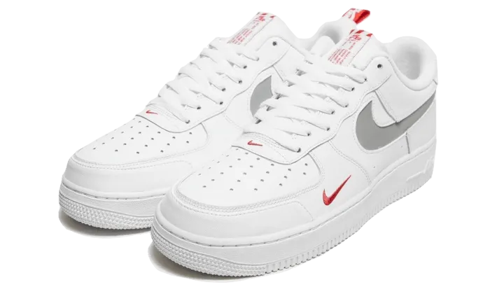 Air Force 1 Low White Red Mini Swoosh windproof - design shoes cycling shoes