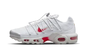 Air Max Plus Utility White Silver Red marathoner's shoe possibility low - arch shoe aid