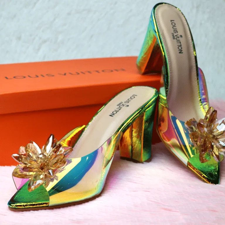 Transparent Hologram Diamond Buckle High Heels for Women #10390 #22