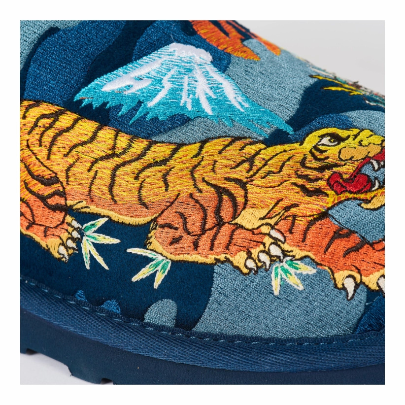 UGG Classic Ultra Mini Boot Palace Navy Camo Sharp Glow Pastel Base