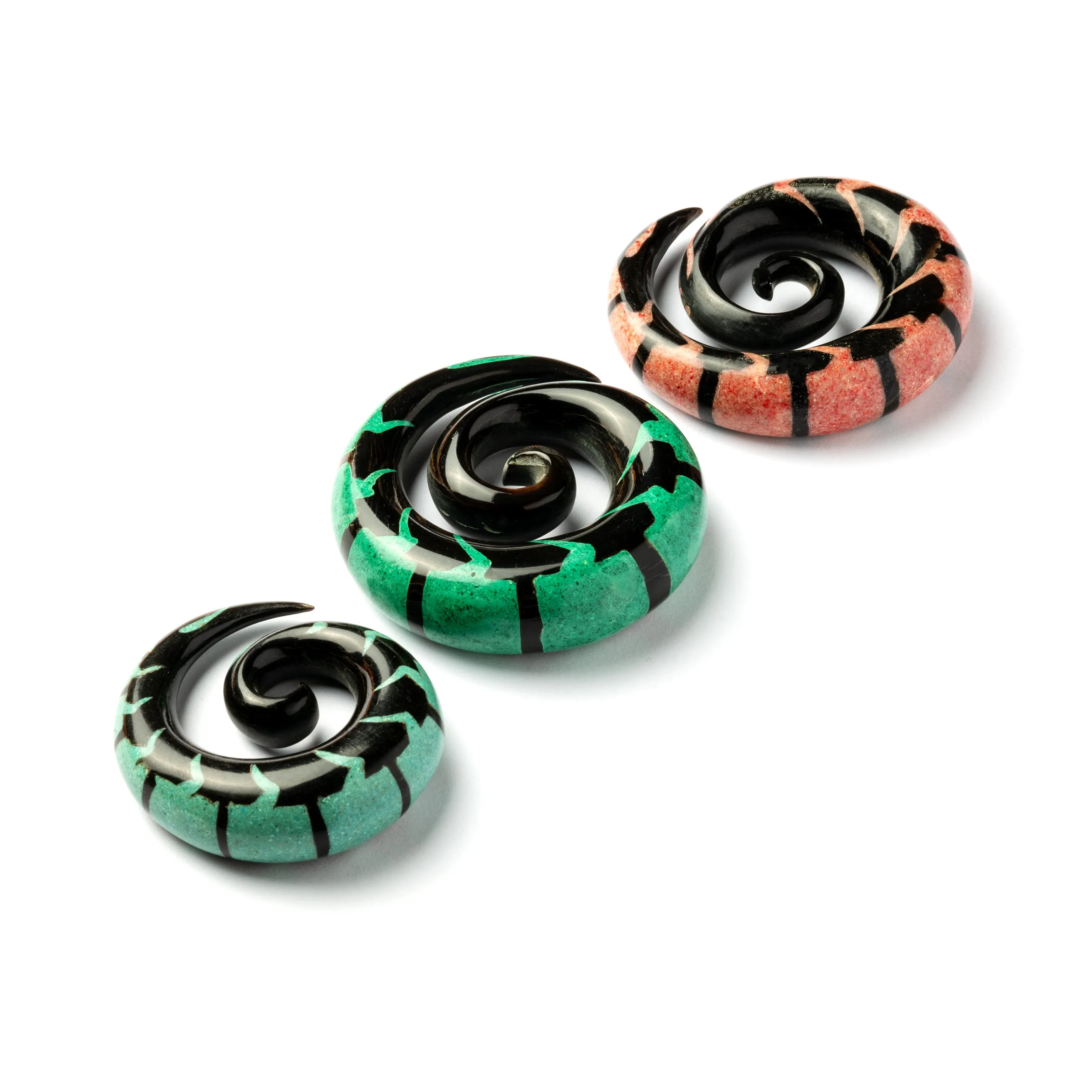 Turquoise Centipede Spiral Gauges