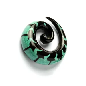 Turquoise Centipede Spiral Gauges