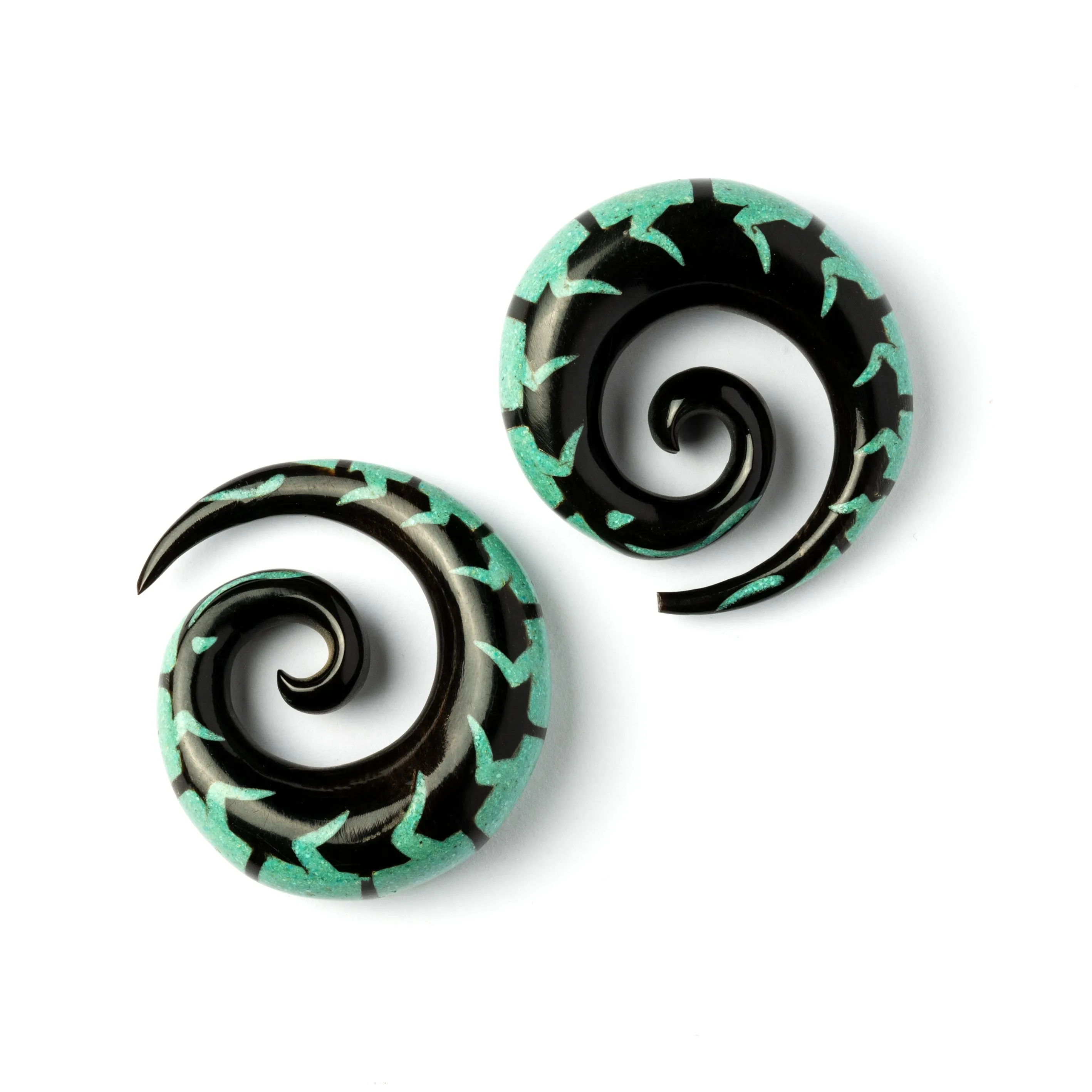 Turquoise Centipede Spiral Gauges