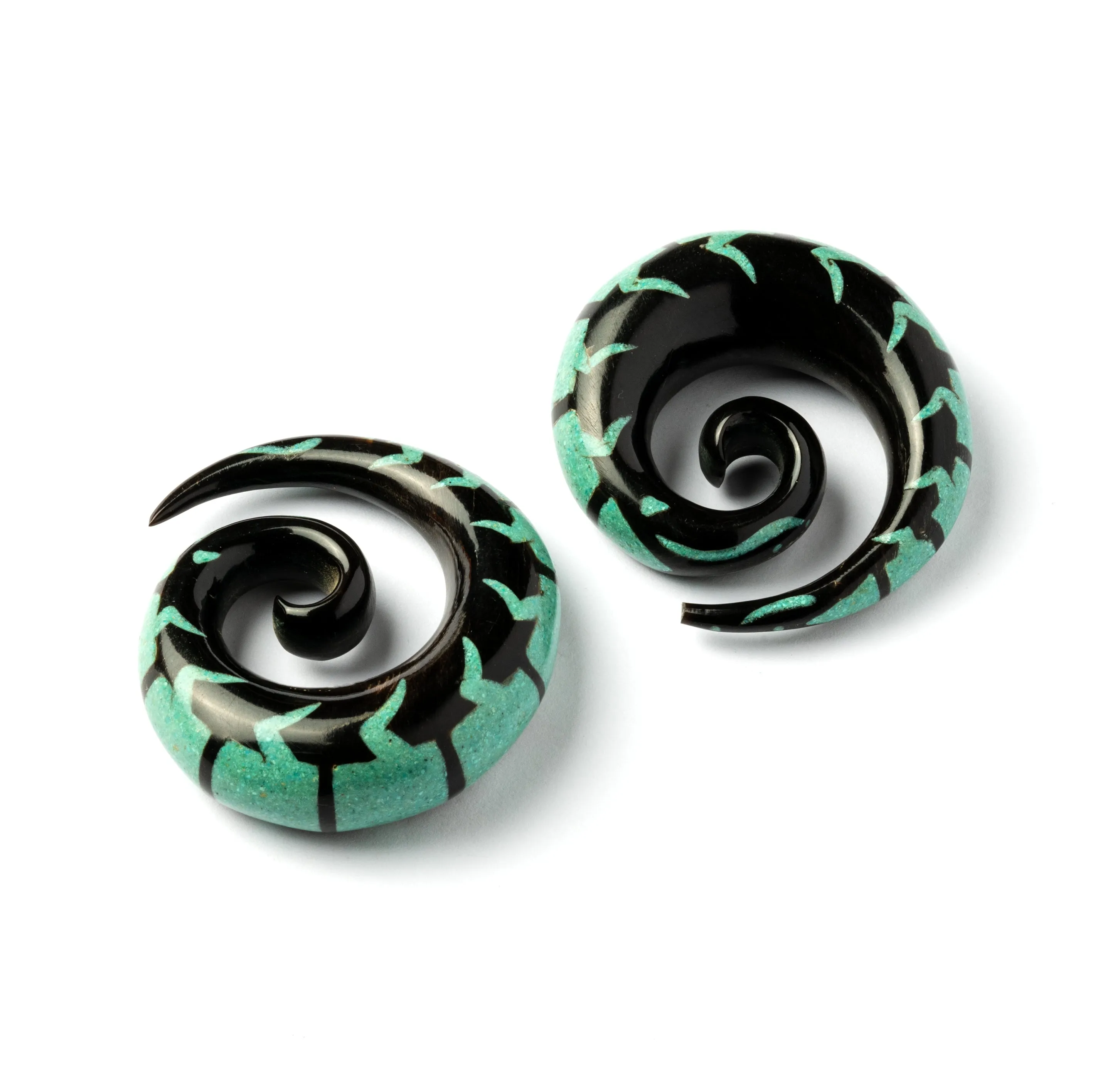 Turquoise Centipede Spiral Gauges