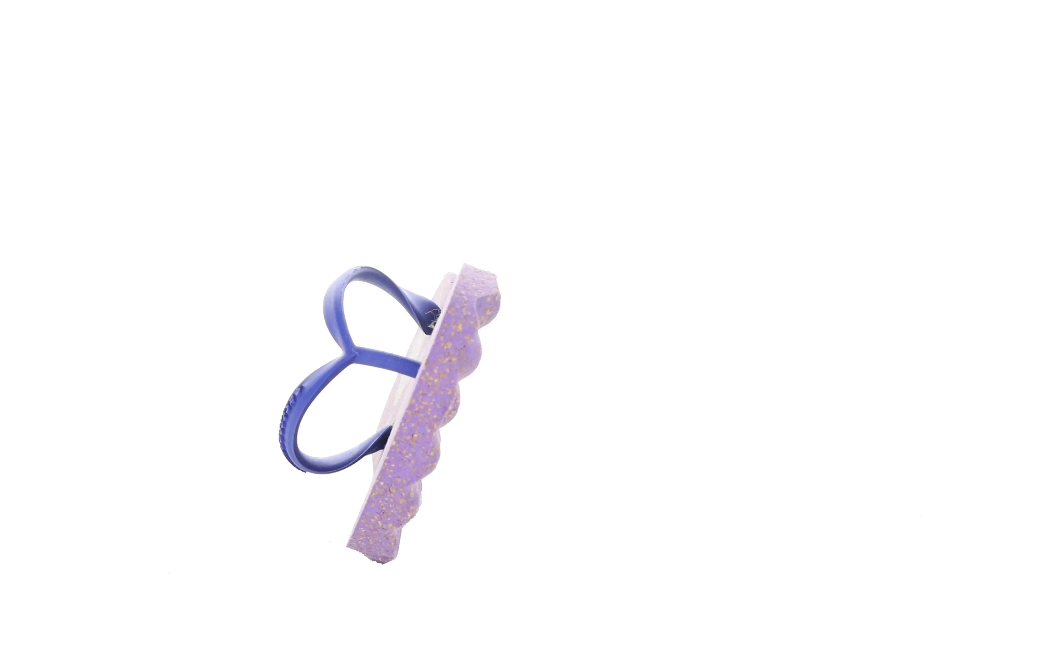 TURTLE_L Blue Rubber Strap Beach Flip-Flops
